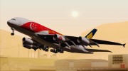 Airbus A380-800 Singapore Airlines Singapores 50th Birthday Livery (9V-SKI) для GTA San Andreas миниатюра 27