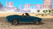 Pontiac Firebird Conversible 1966 для GTA San Andreas миниатюра 5