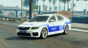 Škoda Octavia 2016 Yeni Türk Polis Arabası para GTA 5 miniatura 1