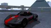 Porsche 918 Spyder Concept Study для GTA San Andreas миниатюра 9