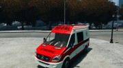 Mercedes-Benz Sprinter [DRK] Ambulance [Krankenwagen] for GTA 4 miniature 1