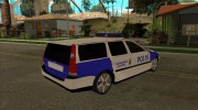 Volvo v70 Swedish Police для GTA San Andreas миниатюра 3