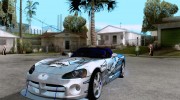 Dodge Viper Mopar Drift для GTA San Andreas миниатюра 1