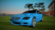 BMW M6 для GTA Vice City миниатюра 1
