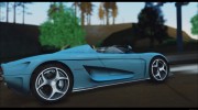 Koenigsegg Regera 2015 V2 для GTA San Andreas миниатюра 3