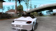 Porsche Boxter Spyder для GTA San Andreas миниатюра 4