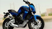 Honda CB650F Azul для GTA San Andreas миниатюра 21