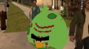 Green Fat Bird from Angry Birds Space для GTA San Andreas миниатюра 3
