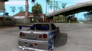 Nissan Skyline GTR34 FNF2 для GTA San Andreas миниатюра 4