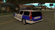 Volvo v70 Swedish Police para GTA San Andreas miniatura 4