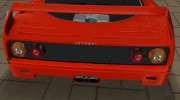 Ferrari F40 TT Black Revel for GTA Vice City miniature 6