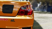 Subaru Impreza WRX STi GDB Team Orange for GTA 4 miniature 13