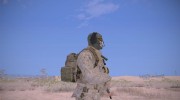 Ghost Desert Soldier Dark Mask with Backpack для GTA San Andreas миниатюра 3