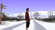 Skin GTA Online в красной футболке для GTA San Andreas миниатюра 3