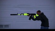 AK-47 chrome green для GTA San Andreas миниатюра 3