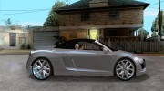 Audi R8 Spyder для GTA San Andreas миниатюра 5