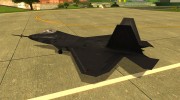 YF-22 Black для GTA San Andreas миниатюра 2