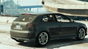 2009 Audi S3 для GTA 5 миниатюра 3