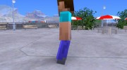 Скин Стива из игры Minecraft для GTA San Andreas миниатюра 2