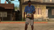 Синяя гавайская рубашка для GTA San Andreas миниатюра 1
