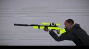 Sniper Rifle chrome green v2 para GTA San Andreas miniatura 4