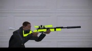 Sniper Rifle chrome green v2 для GTA San Andreas миниатюра 3