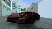 W Motors Lykan HyperSport for GTA Vice City miniature 1