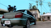Subaru Impreza Tuned для GTA San Andreas миниатюра 4