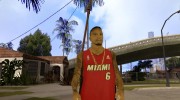 LeBron James NBA Miami Heat for GTA San Andreas miniature 1