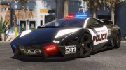 Lamborghini Reventón Hot Pursuit Police AUTOVISTA 5.0 for GTA 5 miniature 1