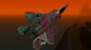 F-22 - Miku Hatsune Itasha для GTA San Andreas миниатюра 3