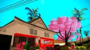 Japanese Castle CJ House and Beautiful Sakura Trees для GTA San Andreas миниатюра 3