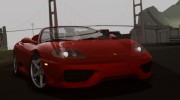 2000 Ferrari 360 Spider (US-Spec) for GTA San Andreas miniature 1