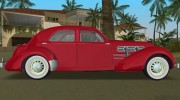 Cord 812 Charged Beverly Sedan 1937 для GTA Vice City миниатюра 5