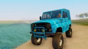 UAZ 469 Blue Star для GTA San Andreas миниатюра 1