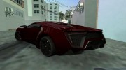W Motors Lykan HyperSport для GTA Vice City миниатюра 2