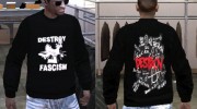 Свитер Destroy Fascism для GTA 4 миниатюра 1