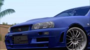 Nissan Skyline R34 для GTA San Andreas миниатюра 11