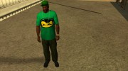 Новая зелёная футболка для GTA San Andreas миниатюра 5