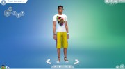 Мужские футболки Neon для Sims 4 миниатюра 8
