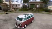 Volkswagen Transporter T1 SAMBAQ CAMPERVAN для GTA San Andreas миниатюра 1