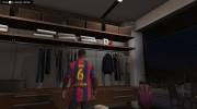 Футболка FC Barcelona Xavi для Франклина para GTA 5 miniatura 4