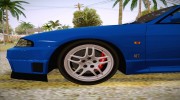 Nissan Skyline R33 GT-R V-Spec 1995 для GTA San Andreas миниатюра 5