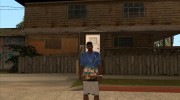 Синяя гавайская рубашка для GTA San Andreas миниатюра 3