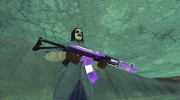 Фиолетовый AK47 para GTA San Andreas miniatura 2