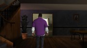 Franklin Violet Shirt для GTA San Andreas миниатюра 5