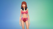 Нижнее бельё Implicite inspired pink set для Sims 4 миниатюра 3