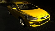 2013 Hyundai Accent Blue Taksi для GTA San Andreas миниатюра 3