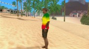 Shirt of Jamaica для GTA San Andreas миниатюра 2