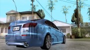 Lexus IS-F для GTA San Andreas миниатюра 4
